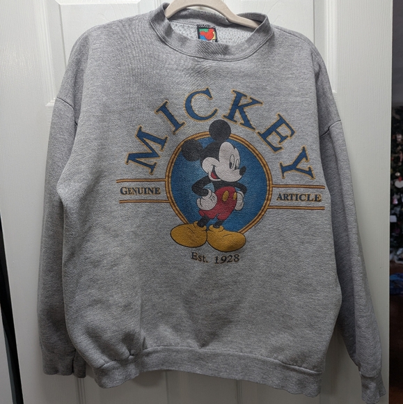 Vintage Disney Jerry Leigh Mickey Mouse Cotton Crewneck Sweatshirt 90s Y2K - Picture 3 of 16